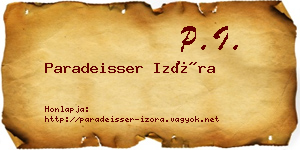 Paradeisser Izóra névjegykártya